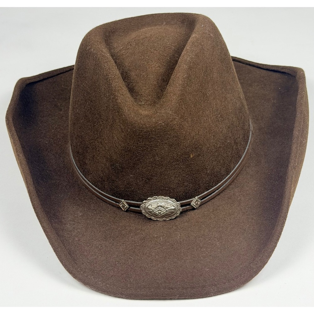 Stetson Rodeo Drive Shapeable Wool Felt Cowboy Hat Brown Band Size Large